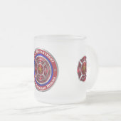 Speciaal ontworpen herdenkingsafdeling matglas koffiemok (Voorkant rechts)