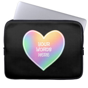 Speciaal ontworpen hoes voor regenbooghartlaptop