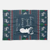 Speciaal ontworpen kerstfeest met wieltjes theedoek (Horizontaal)