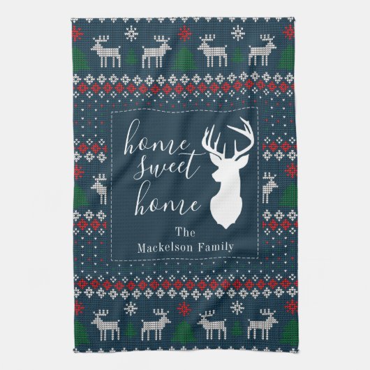 Speciaal ontworpen kerstfeest met wieltjes theedoek (Verticaal)