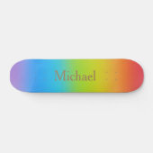 , speciaal ontworpen naam regenboogontwerp persoonlijk skateboard (Horizontaal)