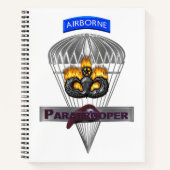Speciaal ontworpen paratrooper in de lucht notitieboek (Voorkant)