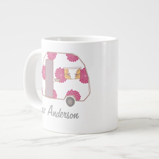 Speciaal ontworpen Retro Caravan Eigenaar Jumbo-Mo Grote Koffiekop (Links)