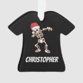 Speciaal ontworpen Santa Hat Skeleton Ornament (voorkant)