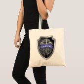 Speciaal ontworpen scharnierend boordschild tote bag (Voorkant (product))