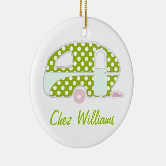 Speciaal ontworpen tapekaravan voor retro keramisch ornament (Rechts)