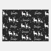 Speciaal ontworpen voor deer & Star Pattern Black Inpakpapier Vel (Voorkant 2)