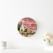 Speciaal ontworpen wandklok voor kunstvuurtoren (Huis)