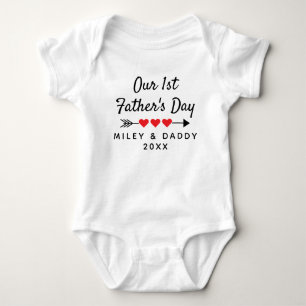 Speciaal onze 1e Vaderdag Cute Cute Cute Cft Romper