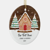 Speciaal onze nieuwe home gingerbrood-versiering keramisch ornament (Rechts)