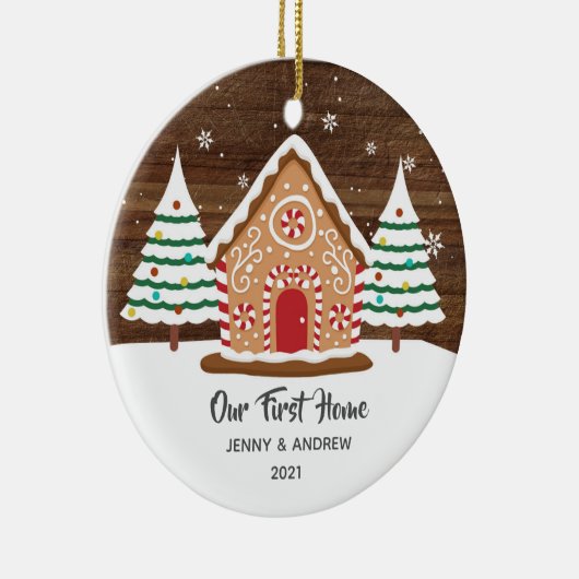 Speciaal onze nieuwe home gingerbrood-versiering keramisch ornament (Rechts)