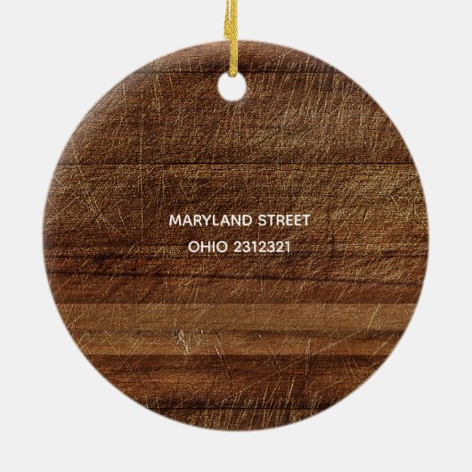 Speciaal onze nieuwe home gingerbrood-versiering keramisch ornament (Achterkant)