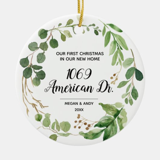 Speciaal onze nieuwe thuisgrilly kerst keramisch ornament (Voorkant)