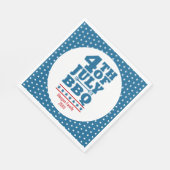 Speciaal op 4 juli uitgeruste BBQ Party Blue Star Servet (Hoek)