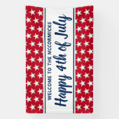 Speciaal op 4 juli uitgeruste sterren en stripes spandoek (Verticaal)
