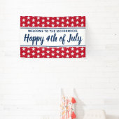 Speciaal op 4 juli uitgeruste sterren en stripes spandoek (Insitu)