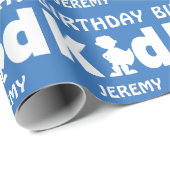 Speciaal op Birthday Kind Boy Superheld Silhouette Cadeaupapier (Rol Hoek)