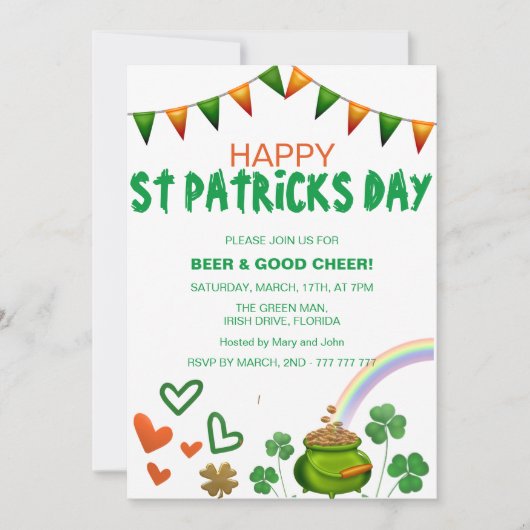 Speciaal op feestdag gerichte St Patricks-kaart Feestdagenkaart (Voorkant)