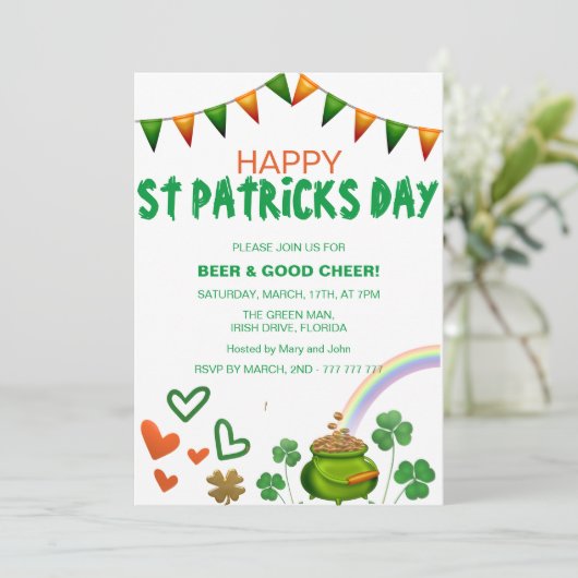Speciaal op feestdag gerichte St Patricks-kaart Feestdagenkaart (Staand voorkant)