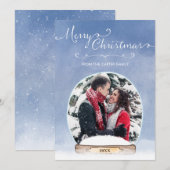 Speciaal op foto sneeuw Wereldbol voor fijne kerst Aankondiging (Voorkant / Achterkant)
