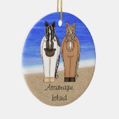 Speciaal op het eiland Assateague VA Ponies Horse Keramisch Ornament (Rechts)