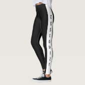 Speciaal op maat gemaakt stijlvol zwart chic White Leggings (Links)