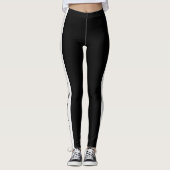 Speciaal op maat gemaakt stijlvol zwart chic White Leggings (Voorkant)