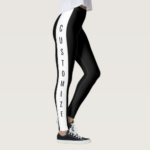 Speciaal op maat gemaakt stijlvol zwart chic White Leggings