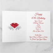 Speciaal op maat gemaakte 40e verjaardag Kaart voo (Binnen)