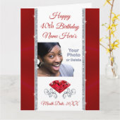 Speciaal op maat gemaakte 40e verjaardag Kaart voo (Gele Bloem)