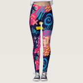Speciaal op maat gemaakte Abstracte graffiti kunst Leggings (Voorkant)
