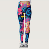 Speciaal op maat gemaakte Abstracte graffiti kunst Leggings (Voorkant)