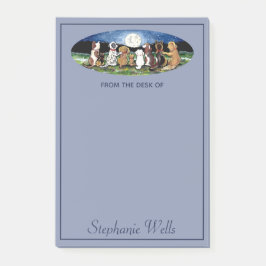 Speciaal op maat gemaakte blauwe maan honden Vrien Post-it® Notes