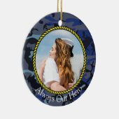 Speciaal op maat gemaakte Camouflage-foto van de m Keramisch Ornament (Rechts)