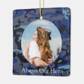 Speciaal op maat gemaakte Camouflage-foto van de m Keramisch Ornament (Links)