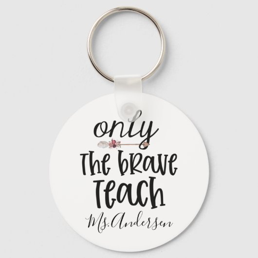 Speciaal op maat gemaakte Canvas tas van leraar Sleutelhanger (Voorkant)