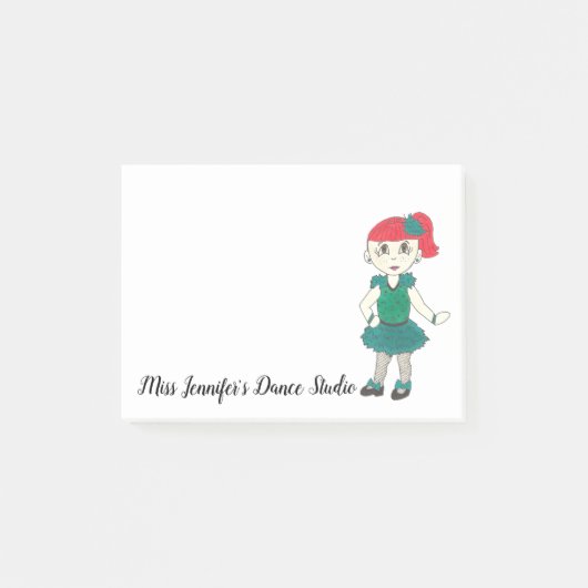 Speciaal op maat gemaakte dansschool post-it® notes (Voorkant)