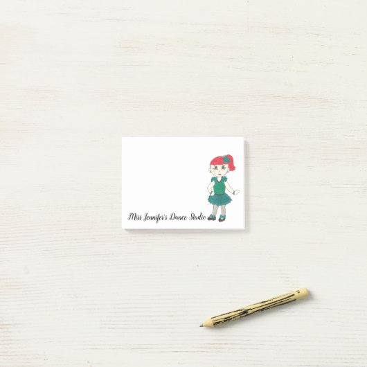 Speciaal op maat gemaakte dansschool post-it® notes (Op bureau)