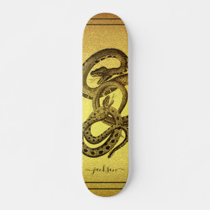 Speciaal op maat gemaakte Faux Gold Foil skateboar Persoonlijk Skateboard