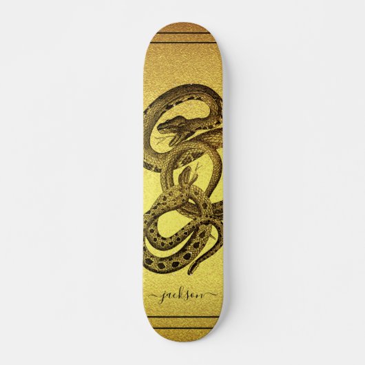Speciaal op maat gemaakte Faux Gold Foil skateboar Persoonlijk Skateboard (Voorkant)