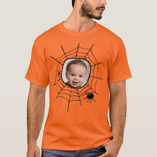 Speciaal op maat gemaakte foto van spinnenwebspinn t-shirt (Voorkant)