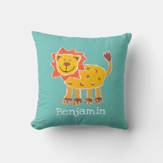 Speciaal op maat gemaakte lioncollage Print Cushio Kussen (Voorkant)