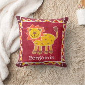 Speciaal op maat gemaakte lioncollage Print Cushio Kussen (Deken)