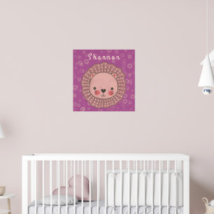 Speciaal op maat gemaakte lionwand voor kinderen poster