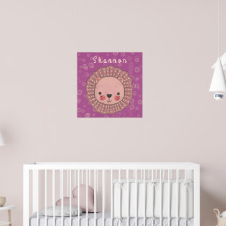 Speciaal op maat gemaakte lionwand voor kinderen poster