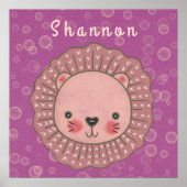 Speciaal op maat gemaakte lionwand voor kinderen poster (Voorkant)