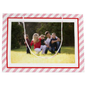 Speciaal op maat gemaakte Merry-kerstroze strepen Groot Cadeauzakje (Achterkant)