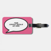 Speciaal op maat gemaakte Pop van stripboeken Bagagelabel (Achterkant horizontaal)