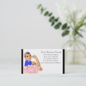 Speciaal op maat gemaakte Rosie Pink Soap Bubbles Visitekaartje (Staand voorkant)