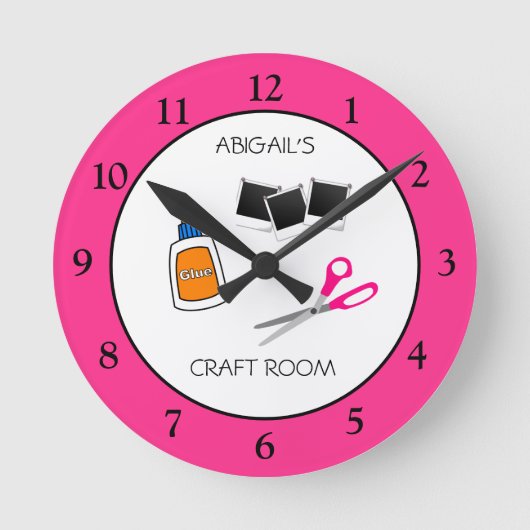 Speciaal op maat gemaakte  voor Craft Room Ronde Klok (Voorkant)